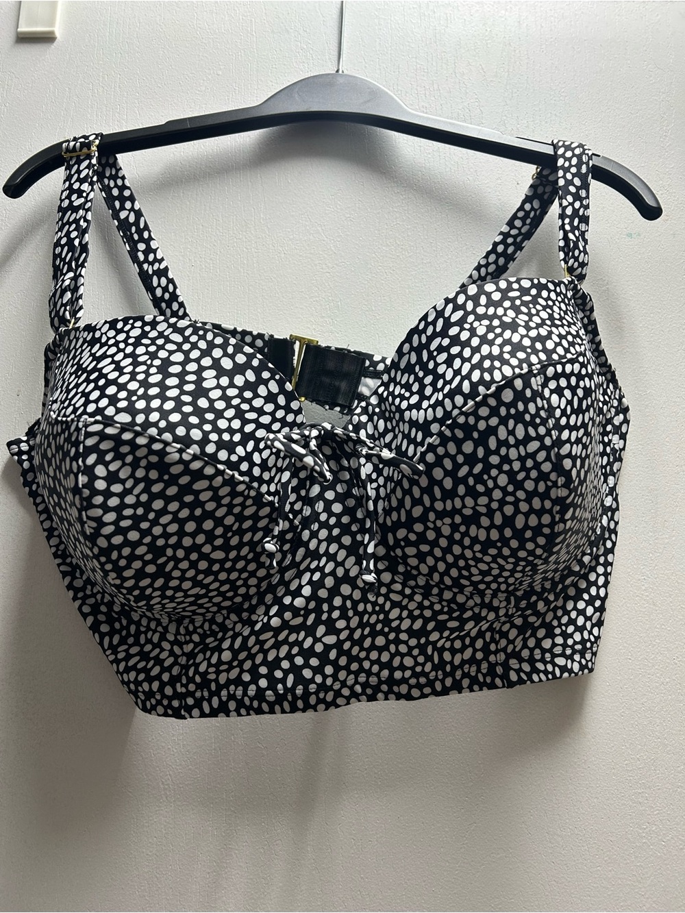 Black and White Polka Dot underwire Bikini Top